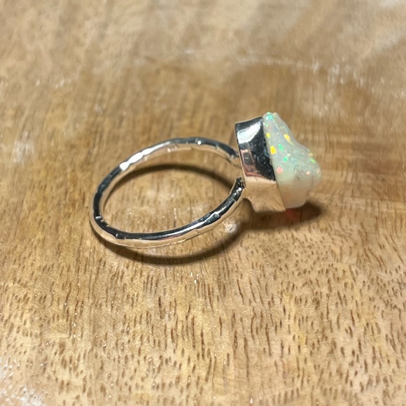 NWOT Natural Raw Ethiopian Opal 925 Sterling Silver Ring - Picture 10 of 16